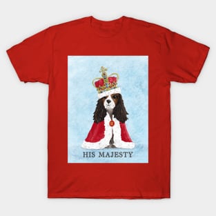 His Majesty King Charles Coronation Souvenir on Blue T-Shirt